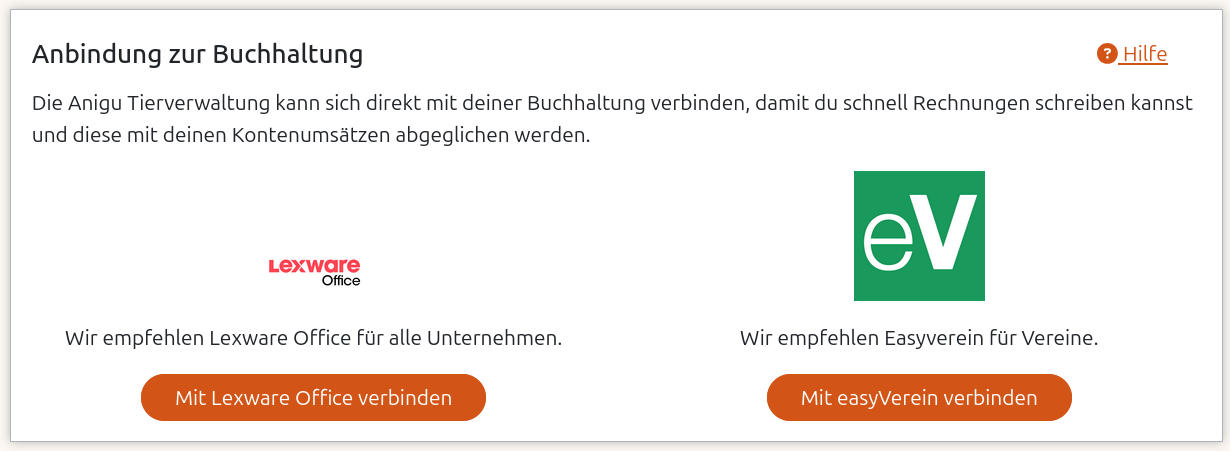 Lexware Office Anbindung